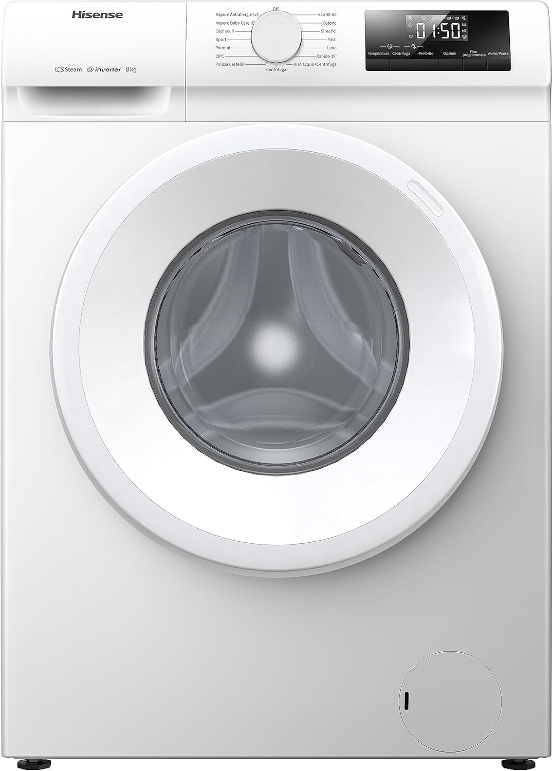 Hisense WFQP801419VM - Lavatrice a Carica Frontale 8 Kg