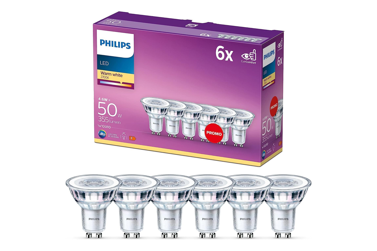 Philips LED Faretto x6 50W attacco GU10