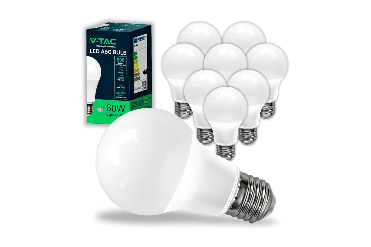V-TAC 10x lampadine LED E27 8,5W 4000K